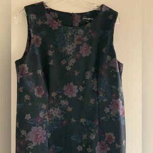 Mario Serrani Floral Midi Dress - Black and Pink